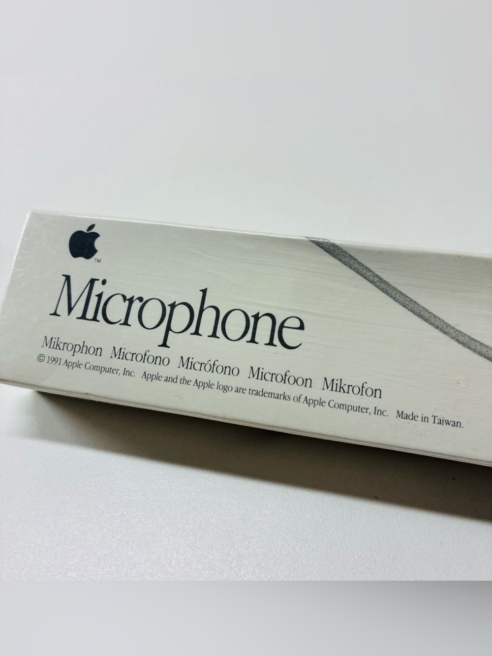 Apple White Microphone Box with Vintage Branding Original Packaging New in Box